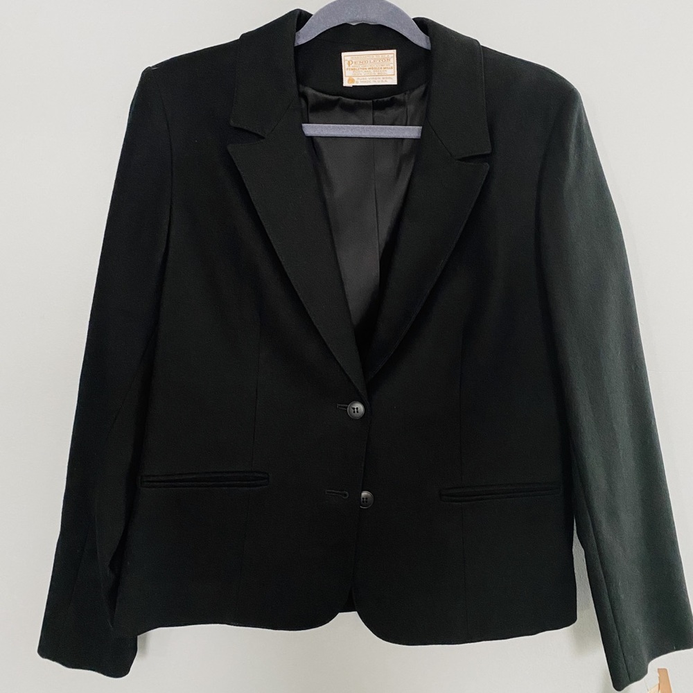 Vintage 1970’s Pendleton Black Wool Blazer